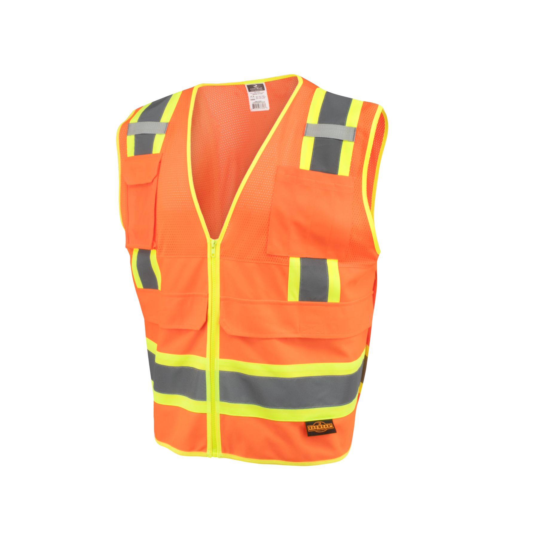 Radians Two Tone Surveyor Type R Class 2 Mesh/Solid Safety Vest with Plan/Tablet Pocket