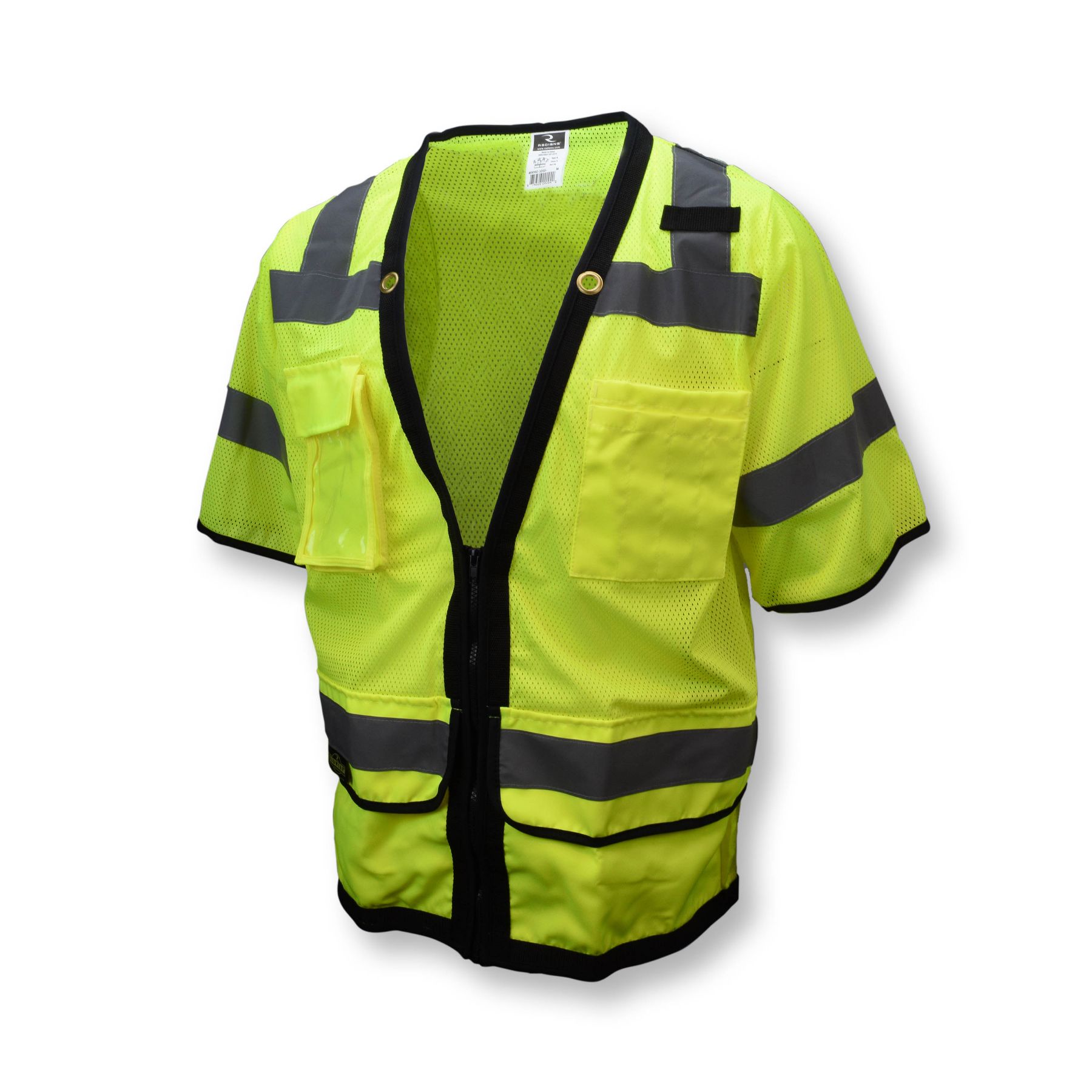 Radians Type R Class 3 Heavy Duty Mesh Surveyor Safety Vest with Zipper