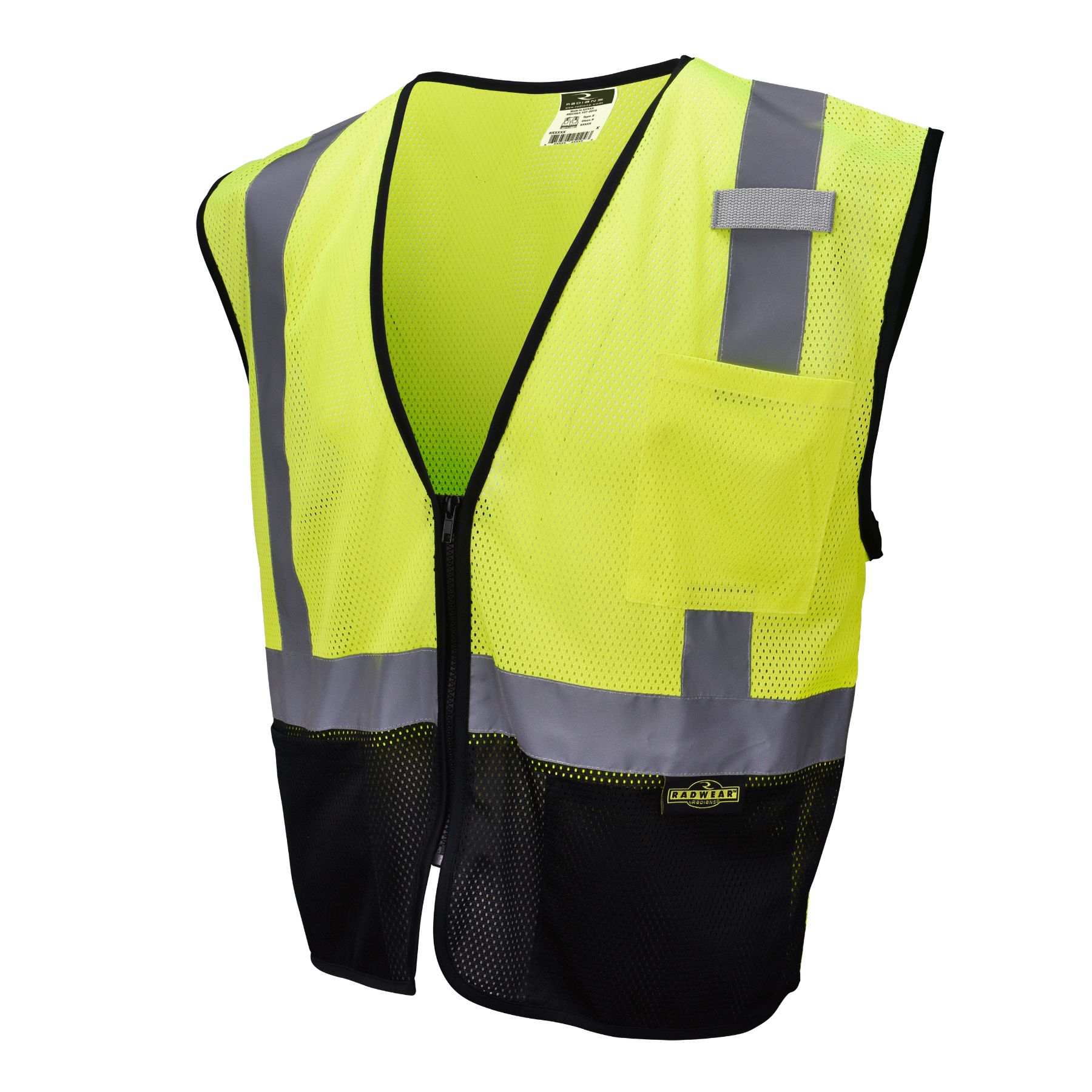 Radians  Black Bottom Economy Mesh Safety Vest